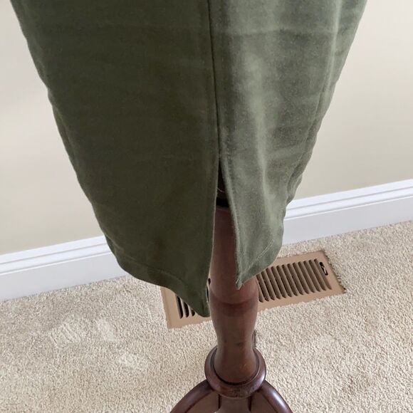 Zara jersey body con midi dress sz M green NWT - Picture 4 of 9